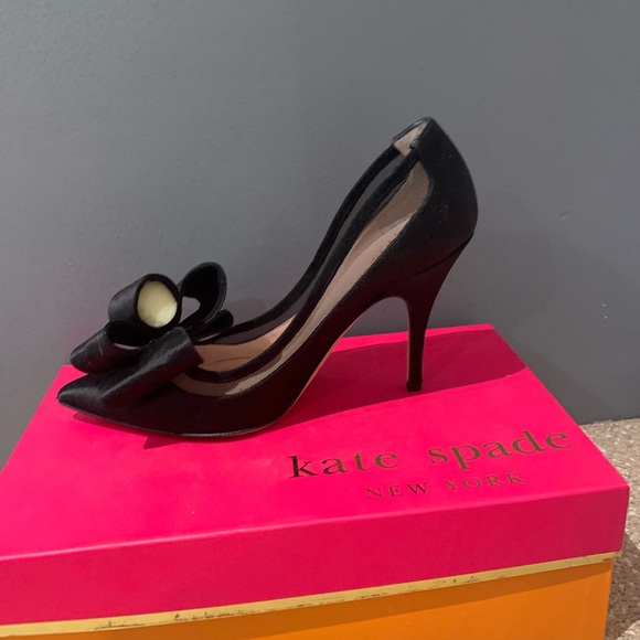 Kate Spade Lovely Black Satin shoes - Picture 5 of 10